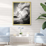 Black And White Wave Photo I - Coastal Canvas Wall Art