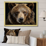 Bear Portrait - Animals Canvas Wall Art