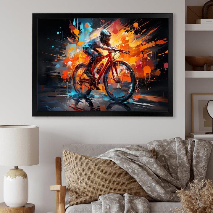 Bicycle Abstract Fusion An - Bicycle Canvas Wall Art