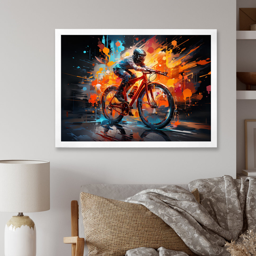 Bicycle Abstract Fusion An - Bicycle Canvas Wall Art