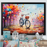 Bicycle Abstract Fusion Pointillism I - Bicycle Canvas Wall Art