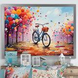 Bicycle Abstract Fusion Pointillism I - Bicycle Canvas Wall Art