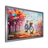 Bicycle Abstract Fusion Pointillism I - Bicycle Canvas Wall Art