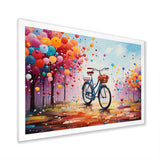 Bicycle Abstract Fusion Pointillism I - Bicycle Canvas Wall Art