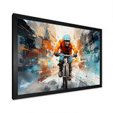 Bicycle Abstract Urban Cyclists - Bicycle Canvas Wall Art