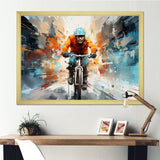 Bicycle Abstract Urban Cyclists - Bicycle Canvas Wall Art