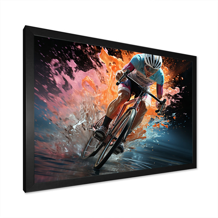 Bicycle Abstracted Motion An - Bicycle Canvas Wall Art