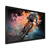 Bicycle Abstracted Motion An - Bicycle Canvas Wall Art