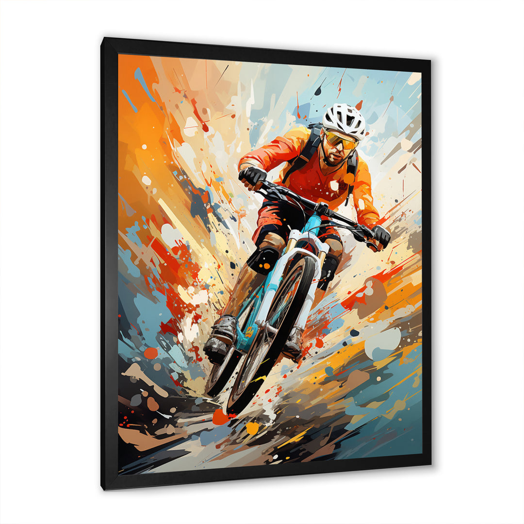 Bicycle Abstracted Trails An I - Bicycle Canvas Wall Art