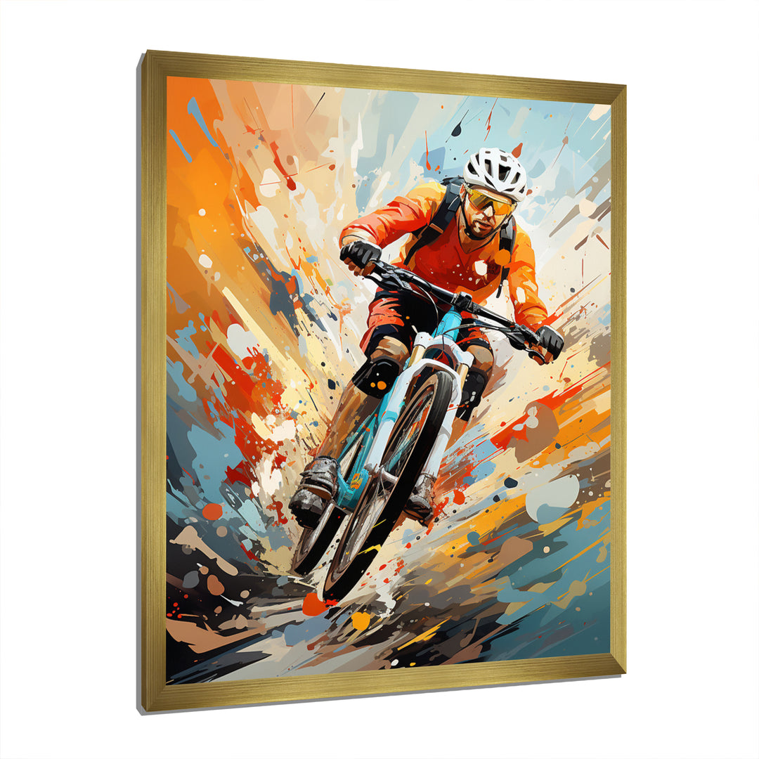 Bicycle Abstracted Trails An I - Bicycle Canvas Wall Art