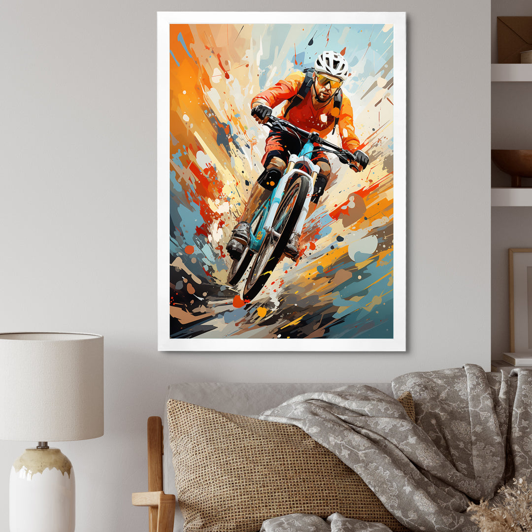 Bicycle Abstracted Trails An I - Bicycle Canvas Wall Art