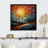 Bicycle Abstracted Wheels Pointillism - Bicycle Canvas Wall Art