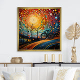 Bicycle Abstracted Wheels Pointillism - Bicycle Canvas Wall Art