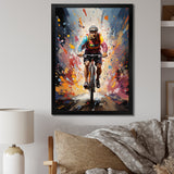 Bicycle Bold Rides Pointillism I - Bicycle Canvas Wall Art