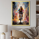 Bicycle Bold Rides Pointillism I - Bicycle Canvas Wall Art