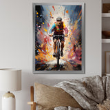 Bicycle Bold Rides Pointillism I - Bicycle Canvas Wall Art