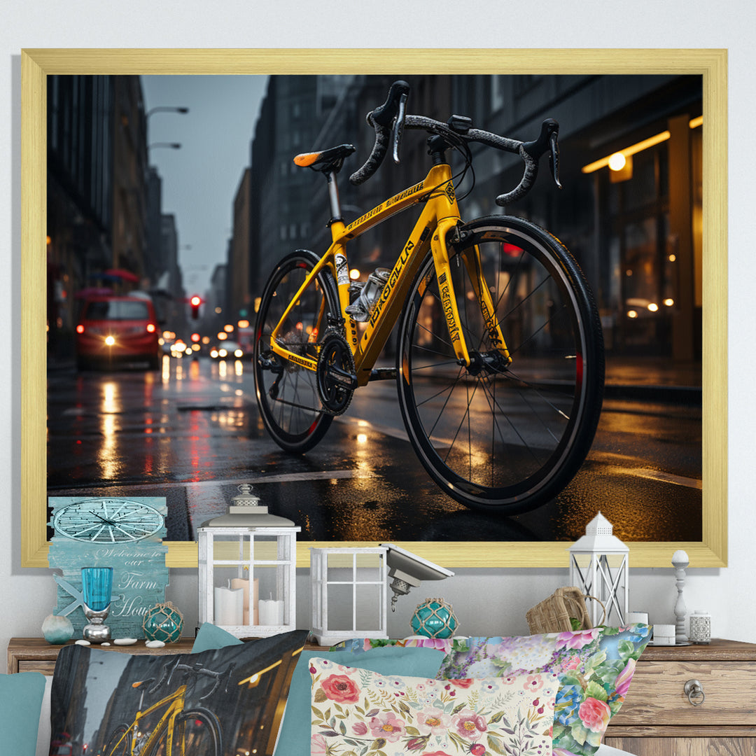 Bicycle City Cycling - Bicycle Canvas Wall Art