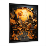 Bicycle City Cycling Papercut - Bicycle Canvas Wall Art