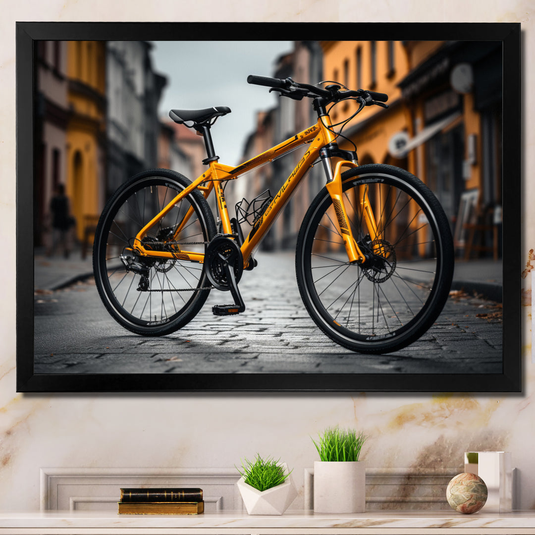 Bicycle Cityscape Escape - Bicycle Canvas Wall Art