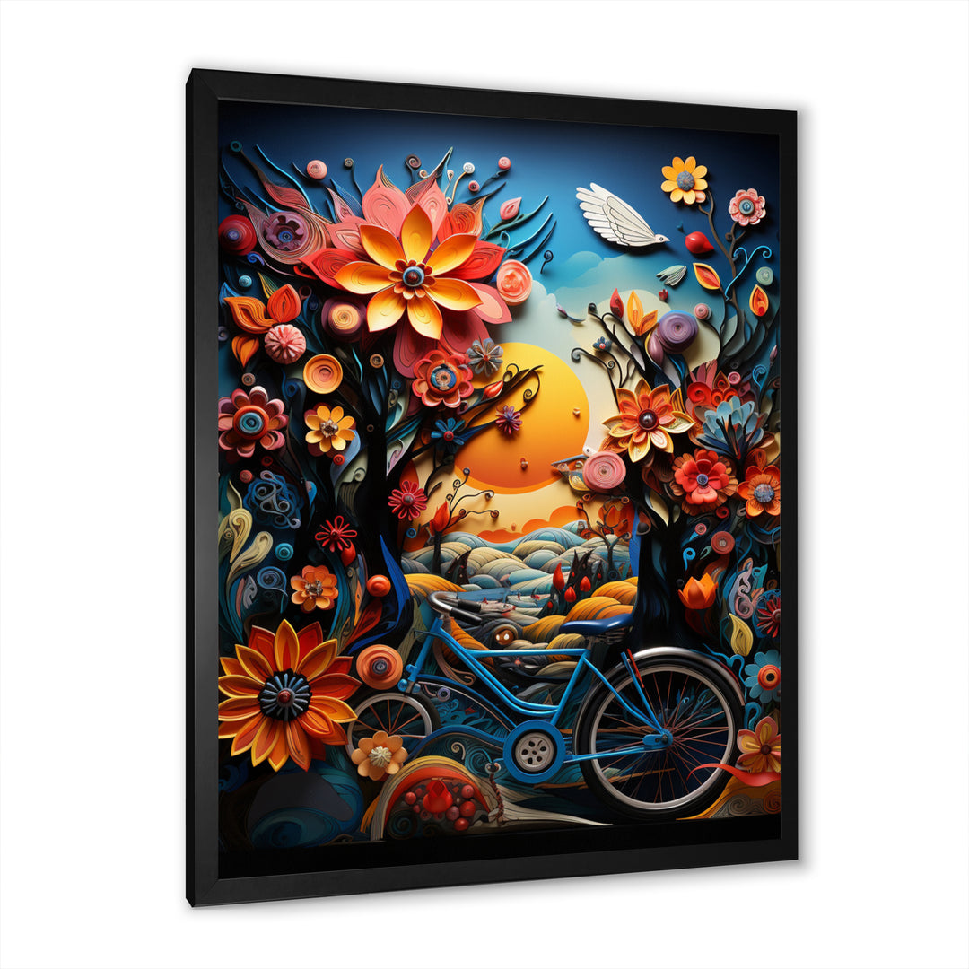 Bicycle Colorful Ride - Bicycle Canvas Wall Art