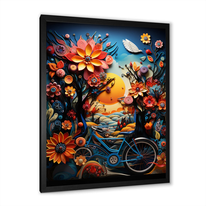 Bicycle Colorful Ride - Bicycle Canvas Wall Art