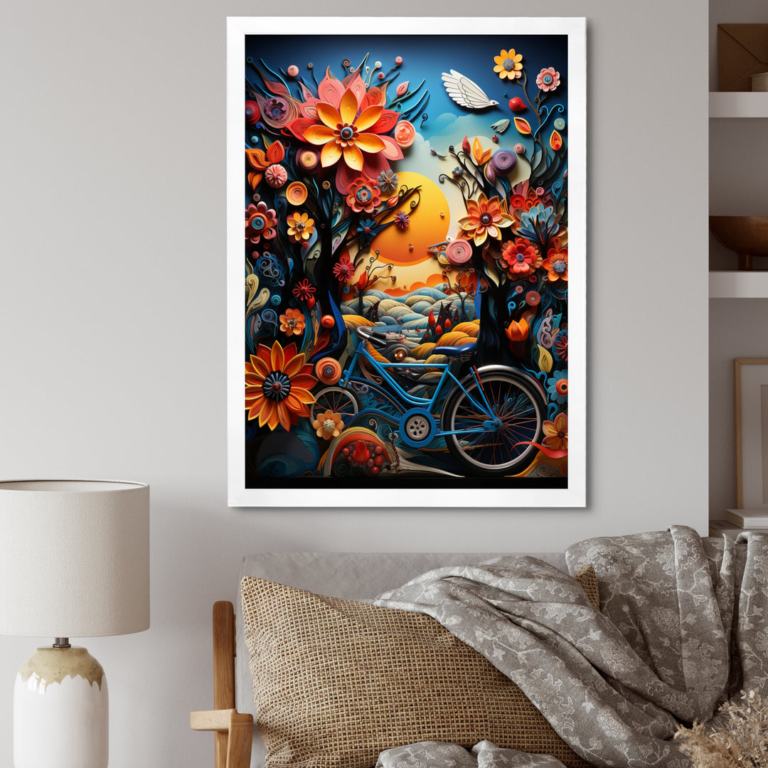 Bicycle Colorful Ride - Bicycle Canvas Wall Art
