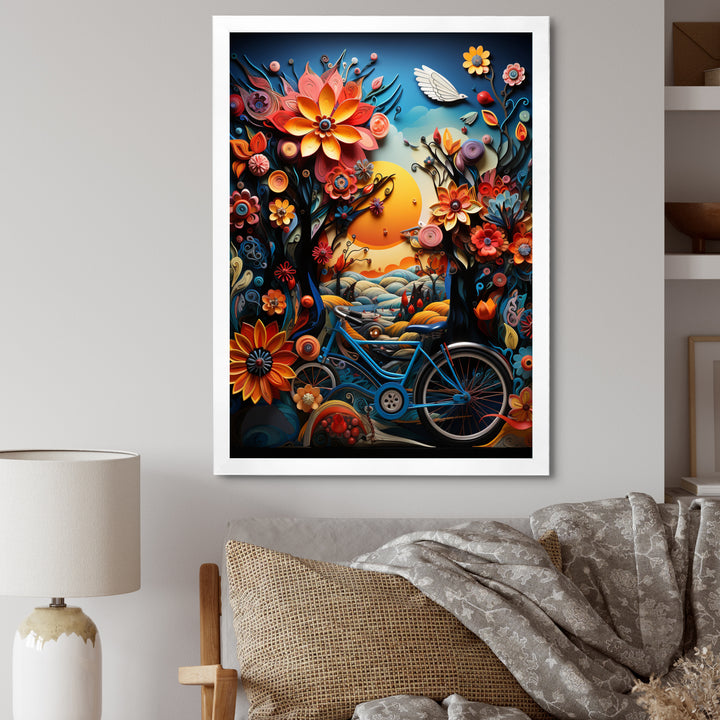 Bicycle Colorful Ride - Bicycle Canvas Wall Art