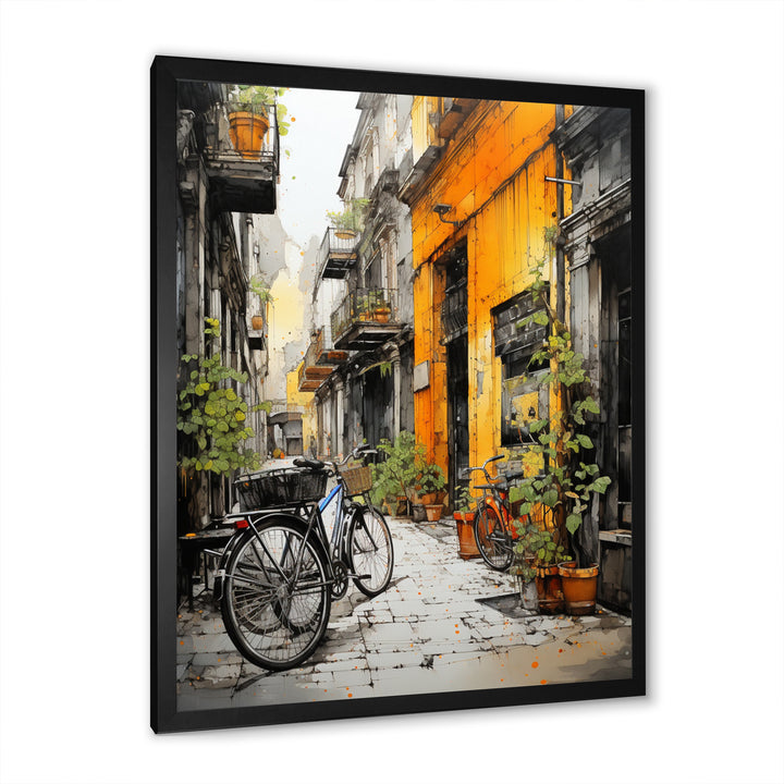 Bicycle Cycle City - Bicycle Canvas Wall Art