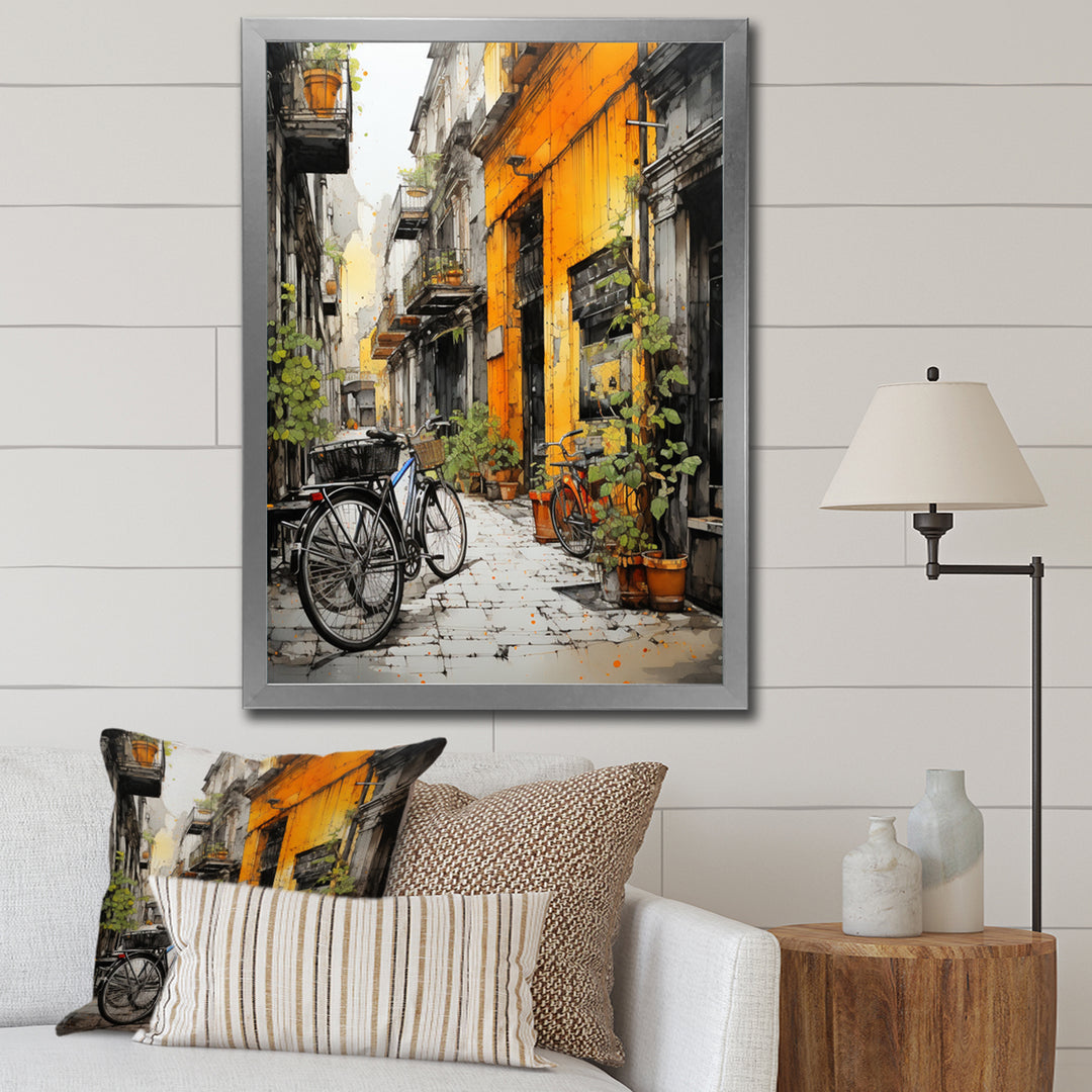 Bicycle Cycle City - Bicycle Canvas Wall Art
