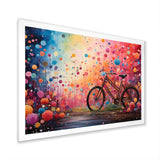 Bicycle Dreamlike Bicycles Pointillism - Bicycle Canvas Wall Art