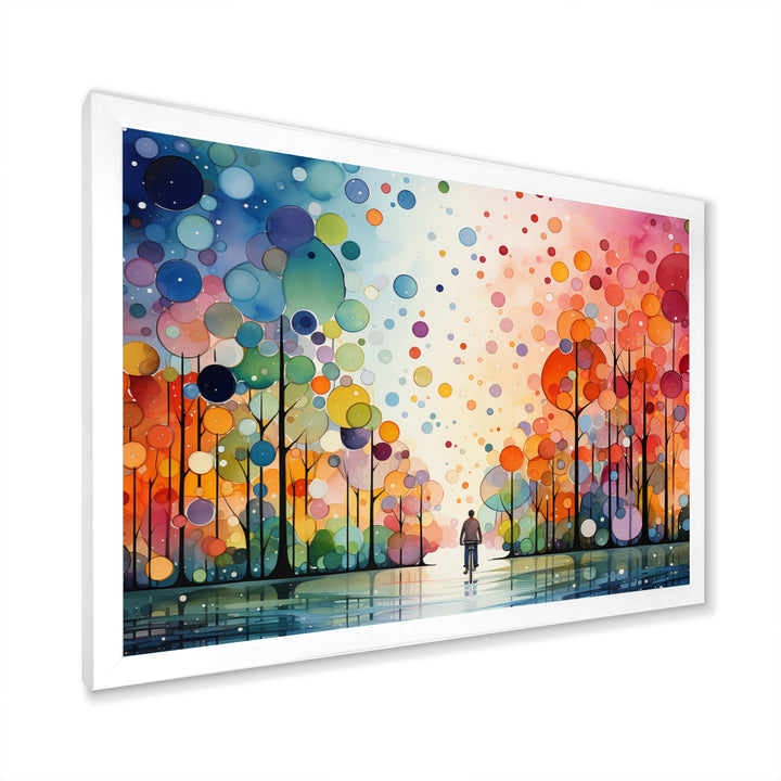 Bicycle Geometric Pedals Pointillism I - Bicycle Canvas Wall Art