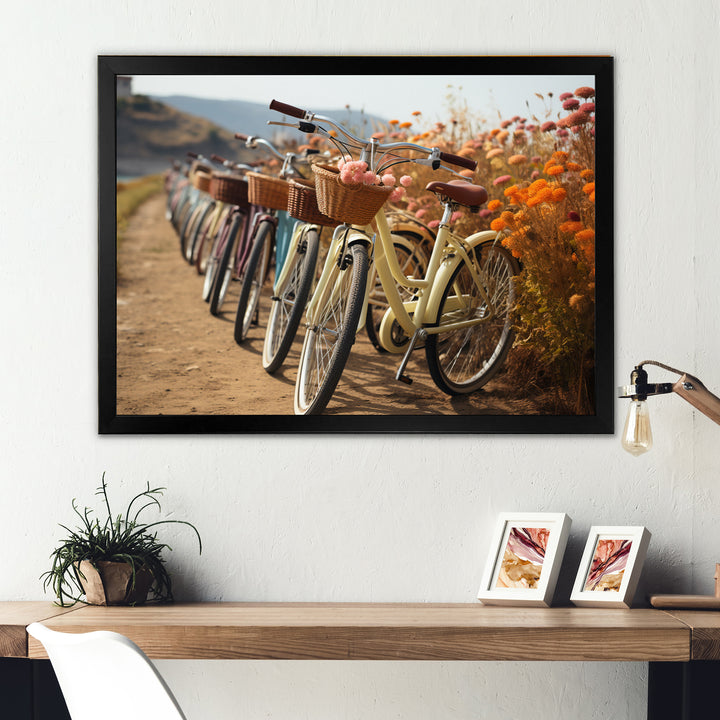 Bicycle Harmonious Cycling Paths - Bicycle Canvas Wall Art