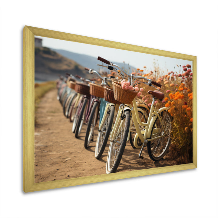 Bicycle Harmonious Cycling Paths - Bicycle Canvas Wall Art