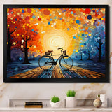 Bicycle Harmonious Pedals Pointillism I - Bicycle Canvas Wall Art
