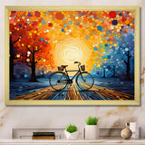 Bicycle Harmonious Pedals Pointillism I - Bicycle Canvas Wall Art