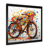 Bicycle Joyful Rides Pointillism I - Bicycle Canvas Wall Art