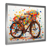 Bicycle Joyful Rides Pointillism I - Bicycle Canvas Wall Art