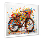 Bicycle Joyful Rides Pointillism I - Bicycle Canvas Wall Art