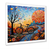 Bicycle Mosaic Spokes Pointillism - Bicycle Canvas Wall Art