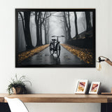 Bicycle Pedaling Into The - Bicycle Canvas Wall Art
