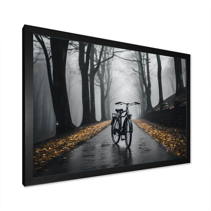 Bicycle Pedaling Into The - Bicycle Canvas Wall Art