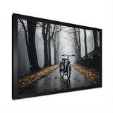 Bicycle Pedaling Into The - Bicycle Canvas Wall Art