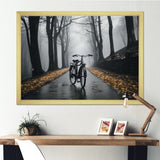 Bicycle Pedaling Into The - Bicycle Canvas Wall Art