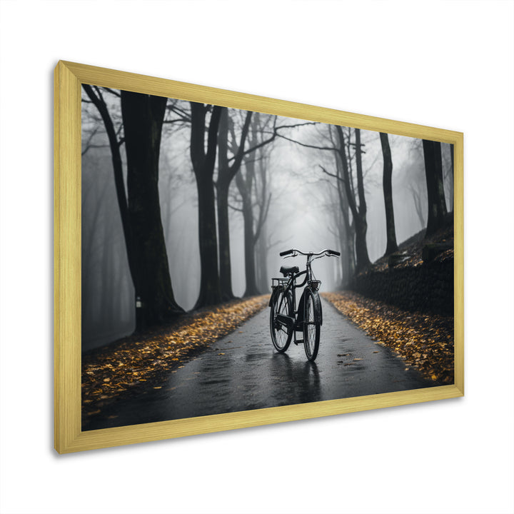 Bicycle Pedaling Into The - Bicycle Canvas Wall Art