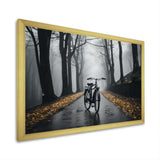 Bicycle Pedaling Into The - Bicycle Canvas Wall Art