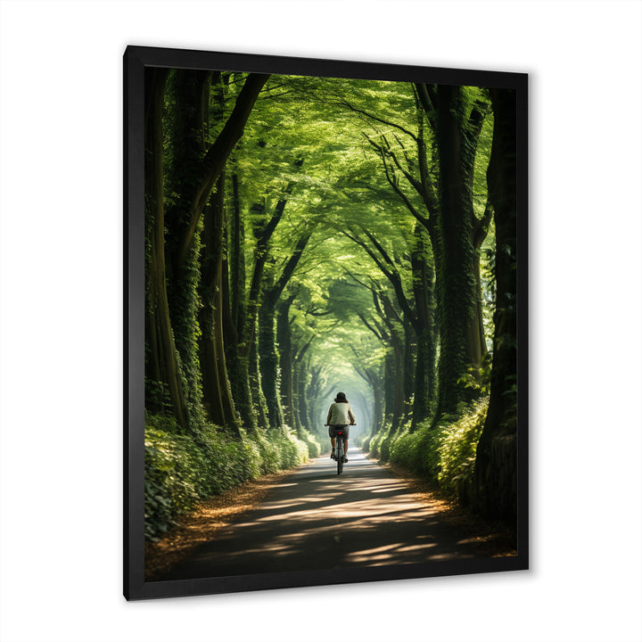 Bicycle Serene Bicycle Path I - Bicycle Canvas Wall Art