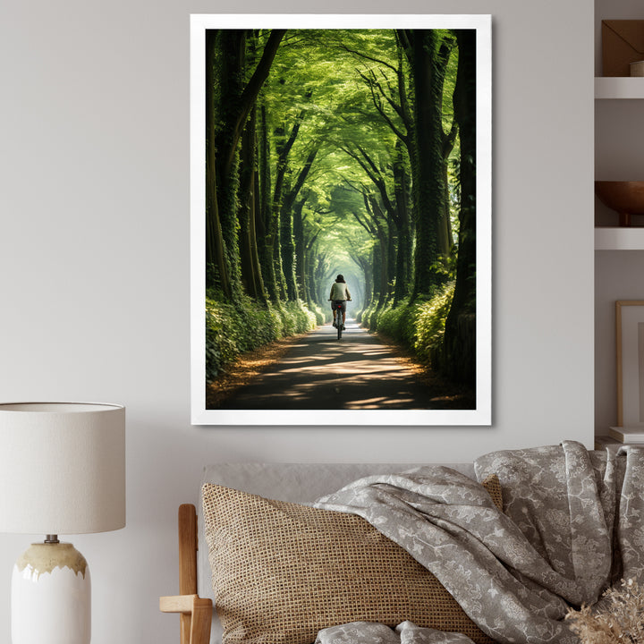 Bicycle Serene Bicycle Path I - Bicycle Canvas Wall Art