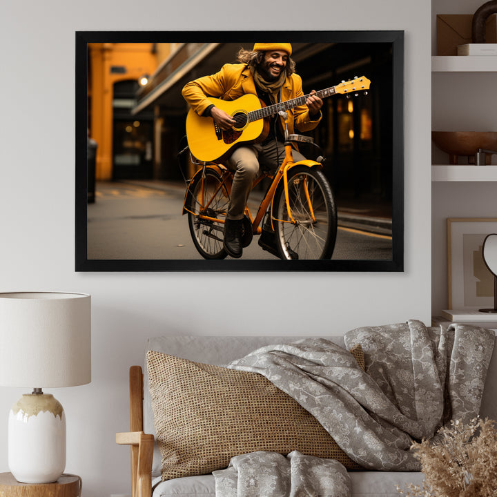 Bicycle Street Serenade - Bicycle Canvas Wall Art