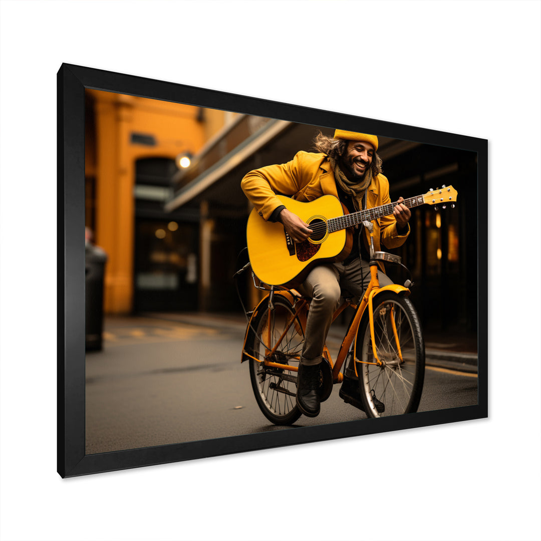 Bicycle Street Serenade - Bicycle Canvas Wall Art