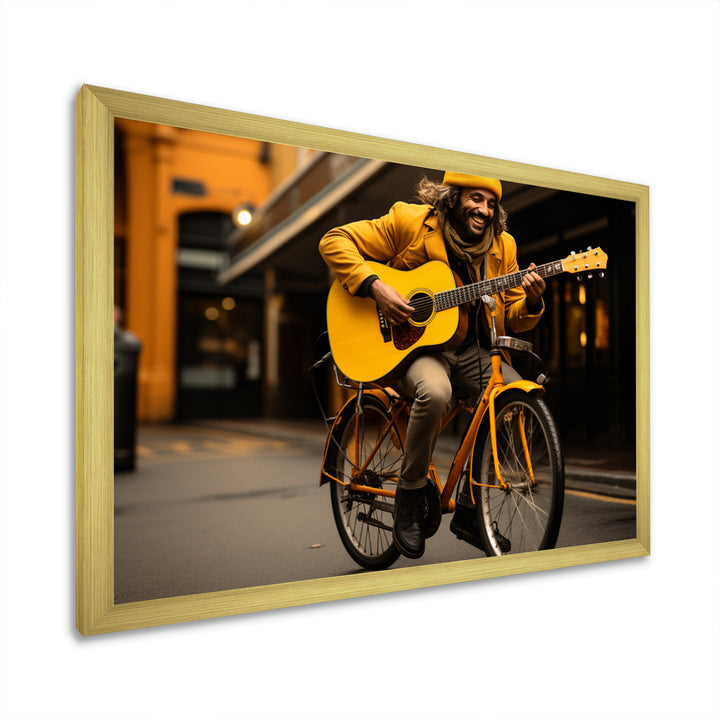 Bicycle Street Serenade - Bicycle Canvas Wall Art